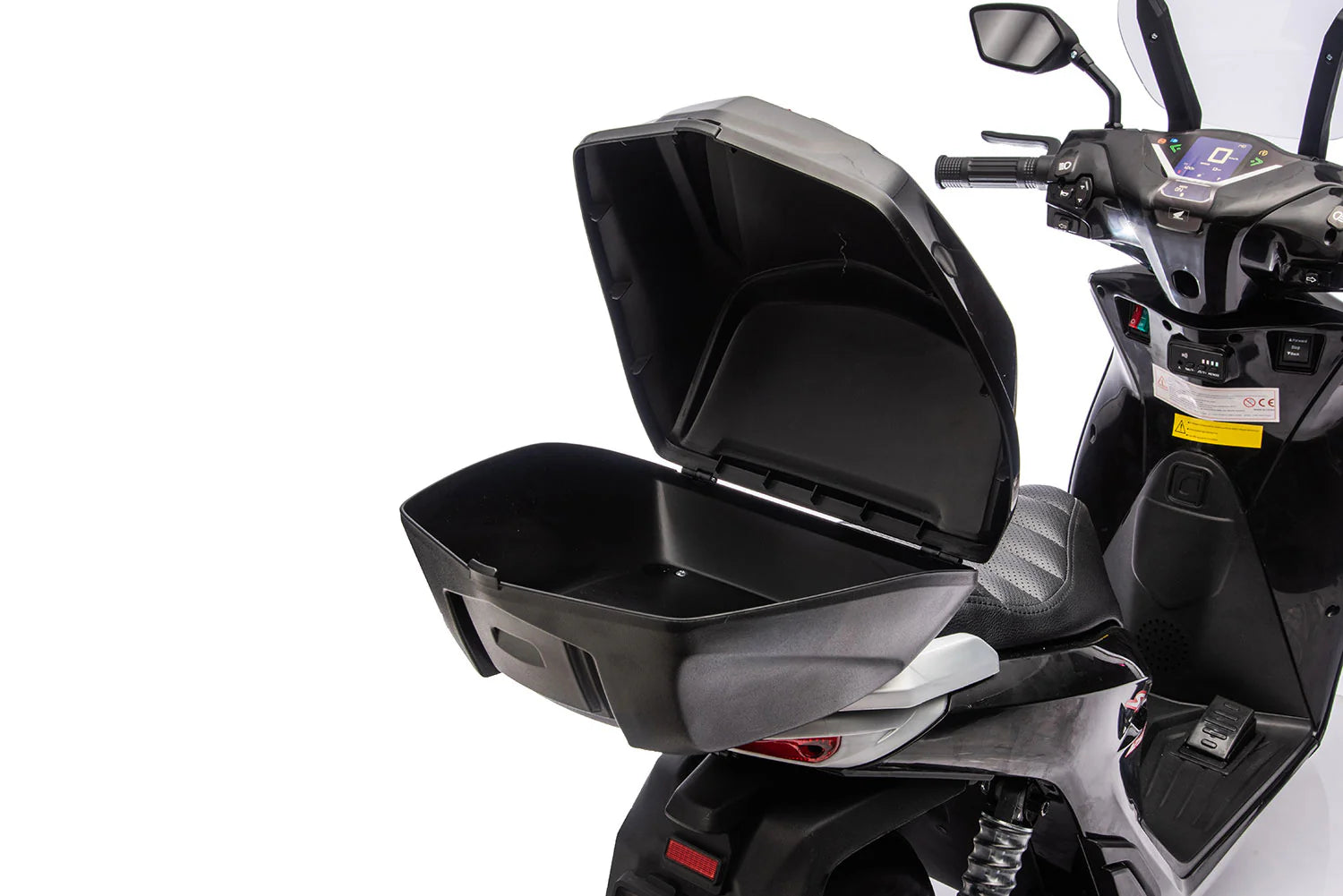 Scooter Elettrico per Bambini Licenza Ufficiale Honda SH125 12V con Ruote EVA e Sedile Pelle Nero
