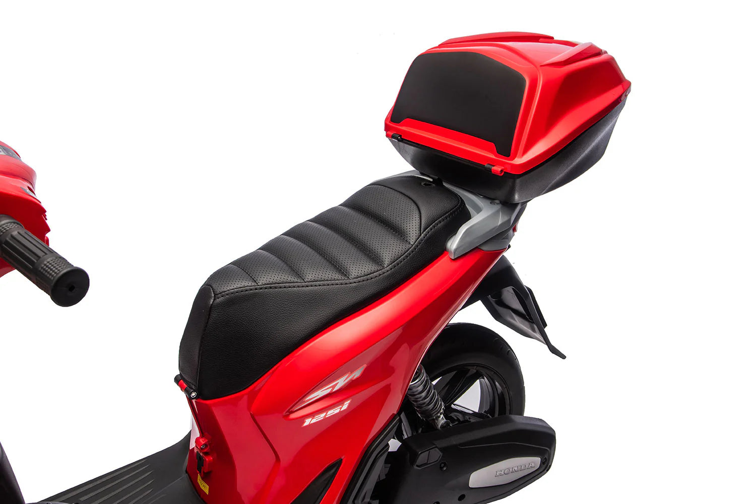 Scooter Elettrico per Bambini Licenza Ufficiale Honda SH125 12V con Ruote EVA e Sedile Pelle Rosso