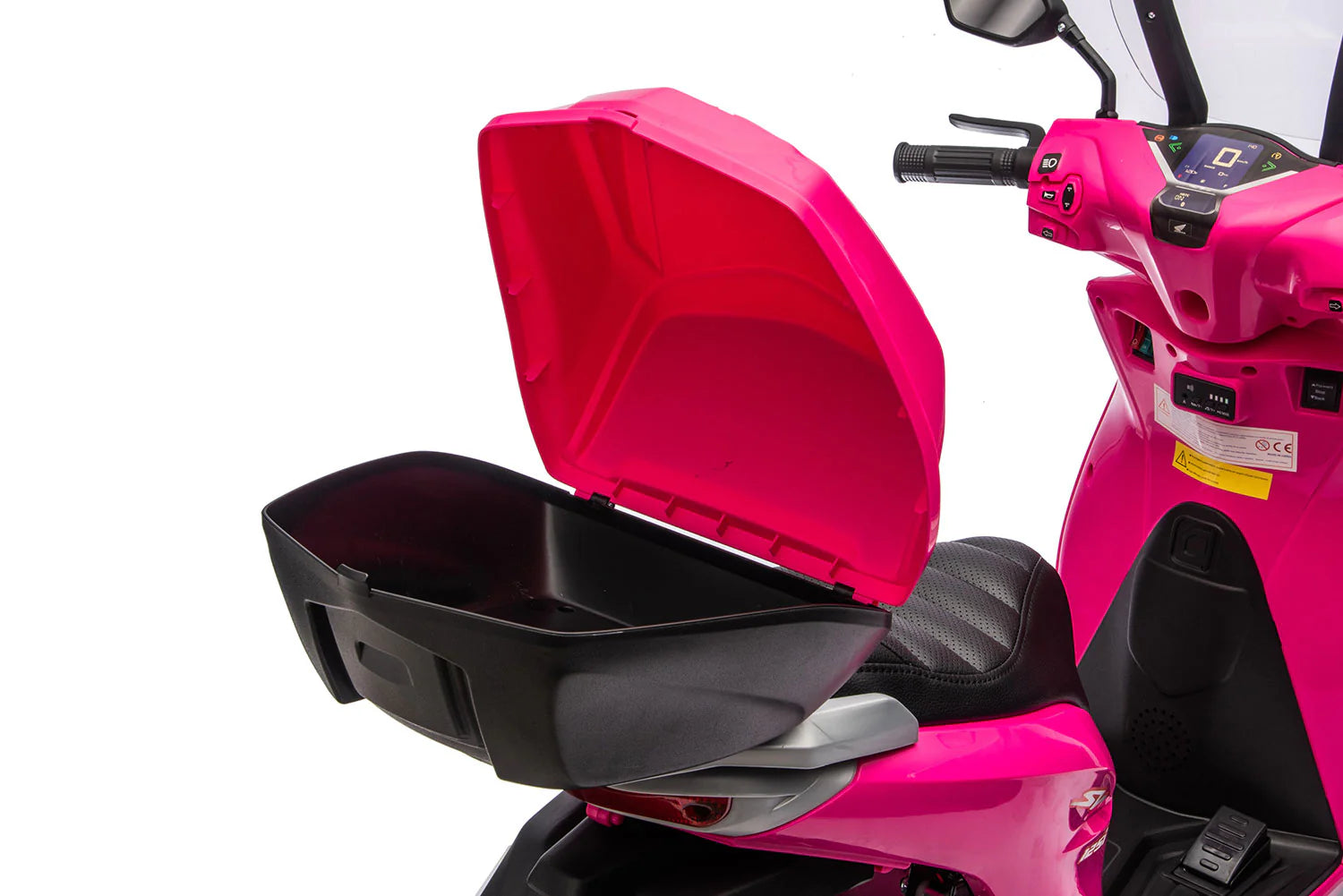 Scooter Elettrico per Bambini Licenza Ufficiale Honda SH125 12V con Ruote EVA e Sedile Pelle Rosa