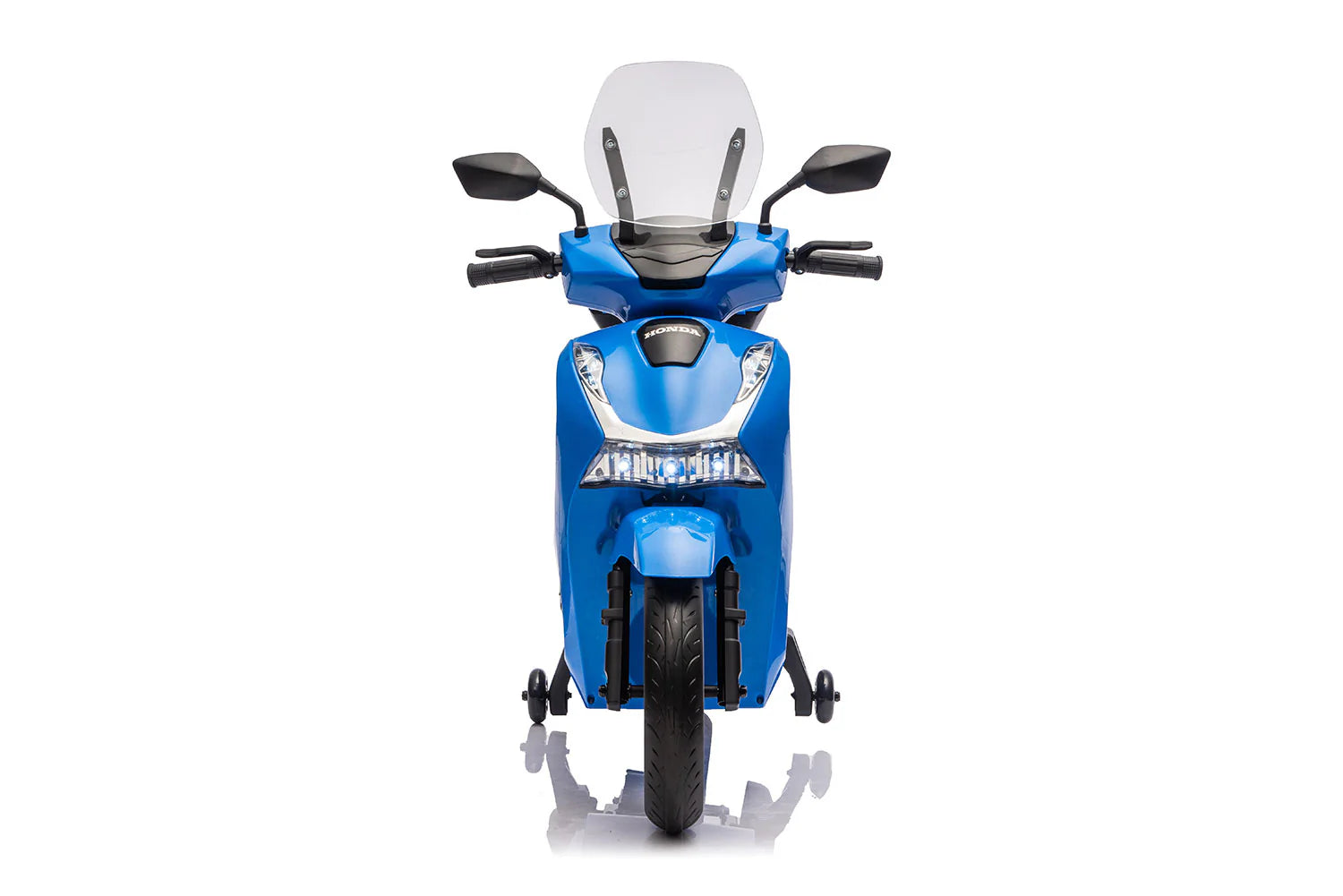Scooter Elettrico per Bambini Licenza Ufficiale Honda SH125 12V con Ruote EVA e Sedile Pelle Blu