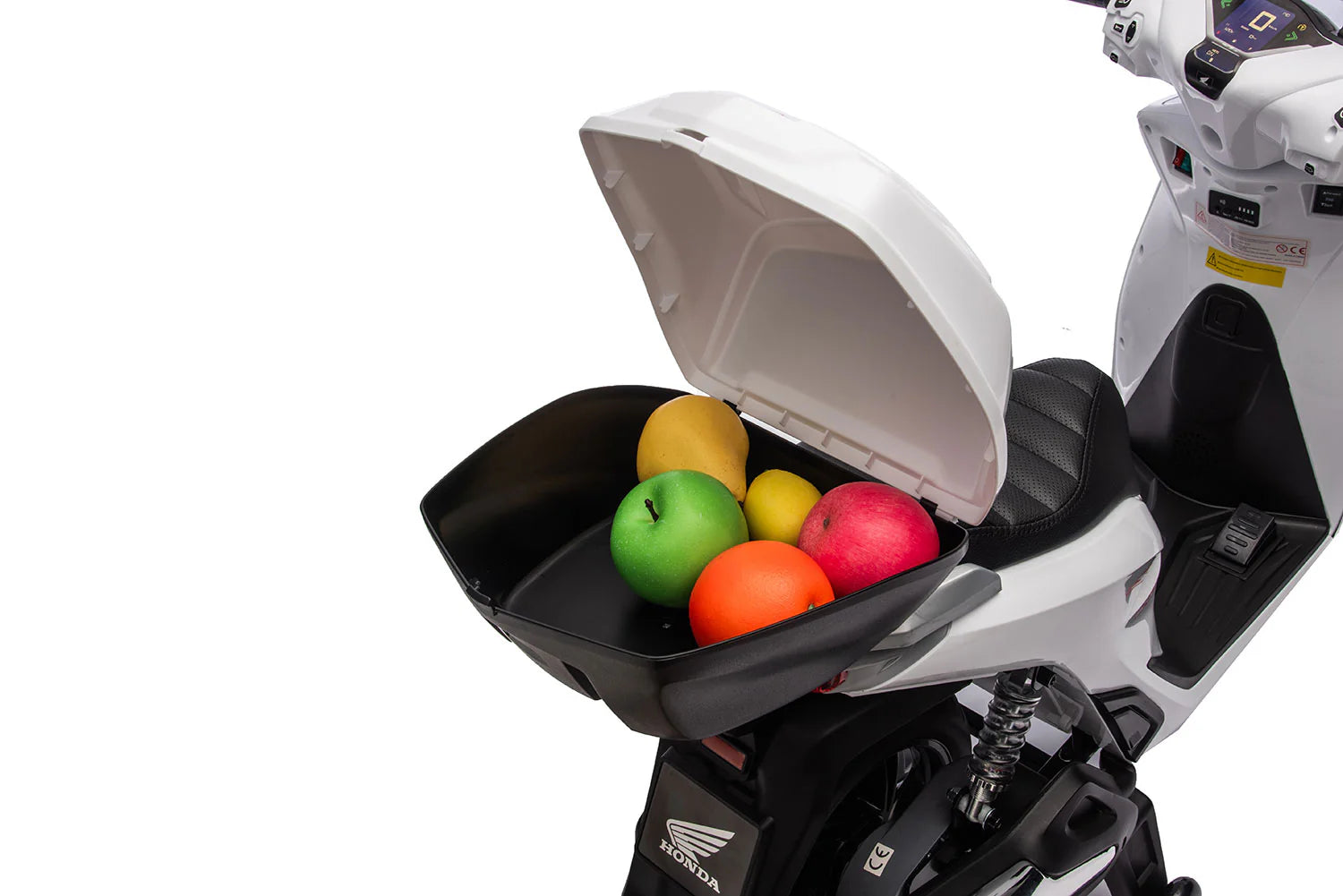 Scooter Elettrico per Bambini Licenza Ufficiale Honda SH125 12V con Ruote EVA e Sedile Pelle Blu